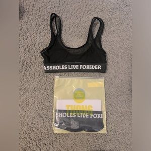 As$holes Live Forever Thongs BRAND NEW!